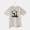 Buy online Unisex white t-shirt regular fit with logo of the Meta and the Cornerstones