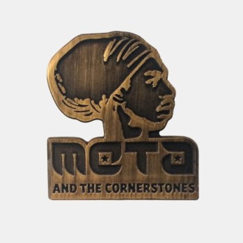 Buy online Gold pin of meta and the cornerstones logo