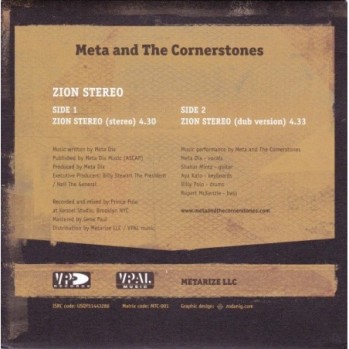 Achat en ligne Zion stereo (single vinyle 45 tours), Meta and the Cornerstones